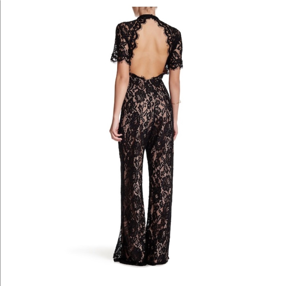 Black lace pant romper Do+Be